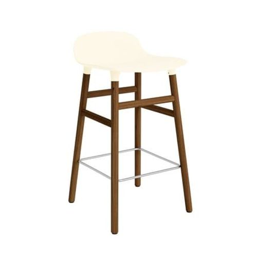 Normann Copenhagen - Chaise De Bar Form Avec Structure En Bois - Normanncopenhagenformcream - Noyer - 65 Cm - Beige
