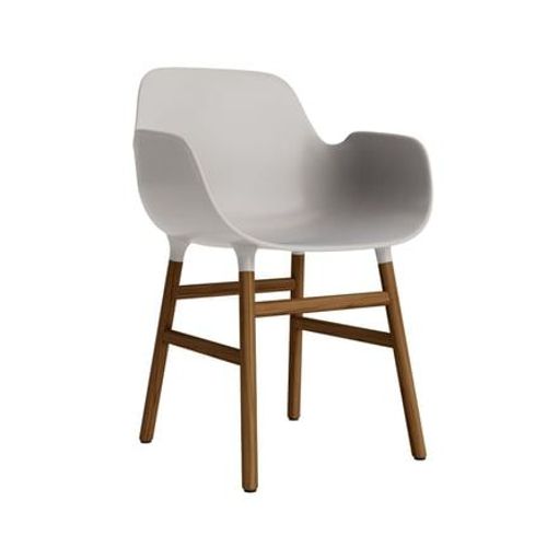 Normann Copenhagen - Fauteuil Form Avec Structure En Bois - Normanncopenhagenformwarmgrey - Noyer - Gris