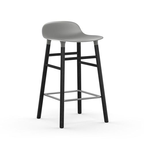 Normann Copenhagen Tabouret Form Barstool H 65 Cm Avec Pitement En Bois Noir (Gris - Polipropilene E Legno Nero)