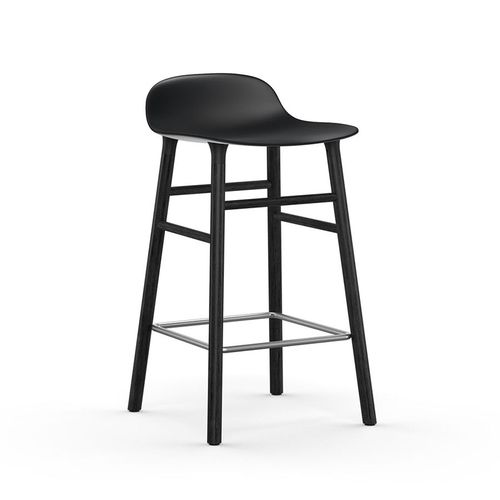 Normann Copenhagen Tabouret Form Barstool H 65 Cm Avec Pitement En Bois Noir (Noir - Polipropilene E Legno Nero)