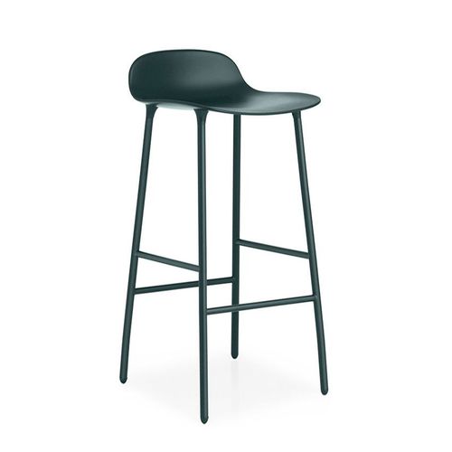Normann Copenhagen Tabouret Form Barstool H 75 Cm Avec Pitement En Acier Verni (Vert - Polipropilene E Acciaio Verniciato)