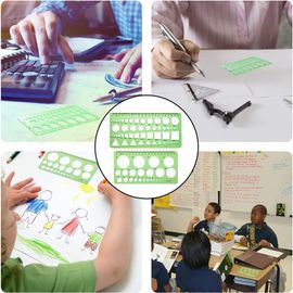 Zeuwets Modèles De Mesure En Plastique, 6 Pcs Pochoirs Géométriques