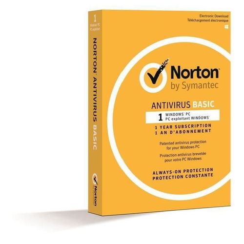 Norton Antivirus Basic - (V. 1.0) - Carte D'abonnement (1 An) - 1 Pc - Promo - Win - Franais)