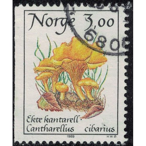 Norvge 1989 Oblitr Used Champignon Cantharellus Cibarius Girolle Y&t No 966 Su