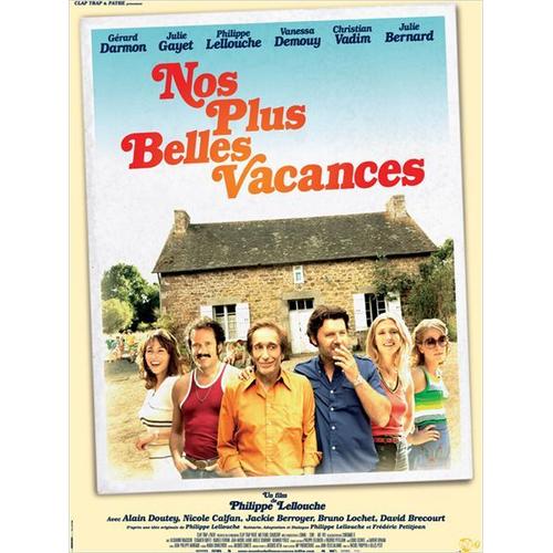 Nos Plus Belles Vacances - Vritable Affiche De Cinma - Format 40x60 Cm -De & Avec Philippe Lellouche Avec Julie Gayet, Grard Darmon, Christian Vadim, Julie Bernard, Vanessa Demouy - Anne 2012