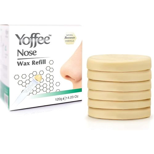 Nose Wax Refill - Tablettes De Cire Dpilatoire - Cire D'abeille Bio Pour Les Poils Du Nez - Recharge - 6 Galets Cire De 20g Chacun - pilation Rapide Et Indolore Du Nez - Pour Hommes Et Femmes