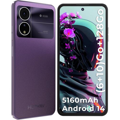 Note 12 2024 Tlphone Portable, 16 Go (6+10) + 128 Go/Tf 1To, Batterie 5160Mah, cran 6.8
