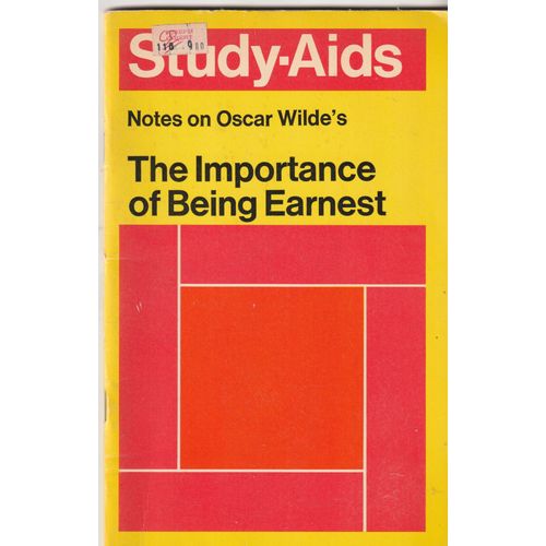 Note'S On Oscar Wilde'S - The Importance Of Being Earnest Study- Aids For Litterature Revision - Associated Book - 1975 - 38 Pages - 0,06 Kg