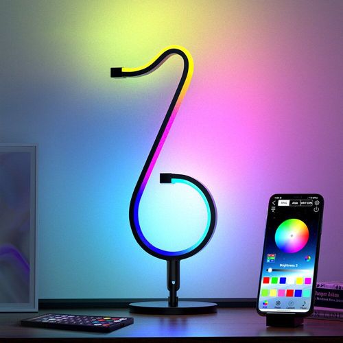 Note De Musique  Led, Veilleuse, Commande Via Application Bluetooth, Lampe De Table, Projecteur D'ambiance, Rgb, Tiktok, Diffusion En Direct
