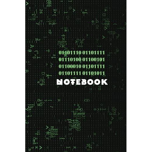 Notebook: Binary Computer Code Notebook   de Designs, Abstract  Format Broch 