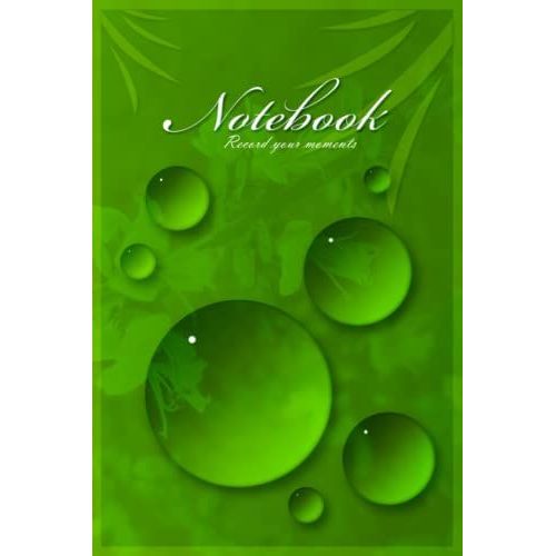Notebook: Colorful Journal - Green Water Drops Style Blank Lined Notebook   de Press, Drops  Format Broch 