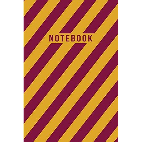 Notebook: Elegant Purple And Yellow Diagonal Striped Journal - Lined Journal & Diary For Writing And Taking Notes   de Lifezena  Format Broch 
