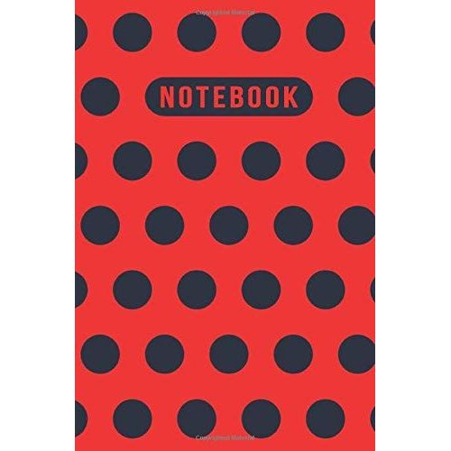 Notebook: Elegant Red Blue Navy Polka Dot Journal - Lined Journal & Diary For Writing Taking Notes   de Lifezena  Format Broch 