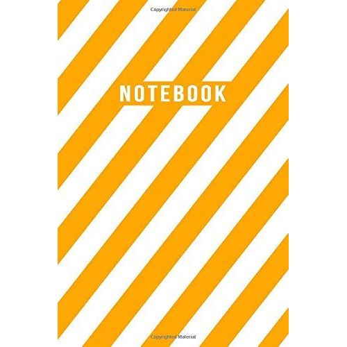 Notebook: Elegant Yellow Mustard Diagonal Striped Journal - Lined Journal & Diary For Writing And Taking Notes   de Lifezena  Format Broch 