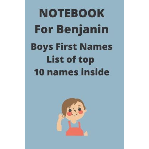 Notebook For Benjamin: Popular Boys First Names   de Simplified, Simple Quality  Format Broch 