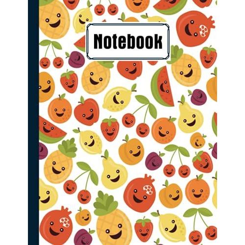Notebook: Fruit Faces Cover Composition Notebook College Ruled, Fruit Faces Notebooks, School Supplies, Notebooks For School | 120 Pages - Large 8.5