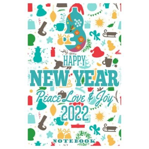 Notebook - Happy New Year 2022 Journal Notebook/Merry Christmas Journal Notebook 135: Best Christmas New Year Gift For Kids, Boys, Girls & Adults_6x9 In 114 College Ruled Lined Pages Book   de MANGINI, MELISSA  Format Broch 