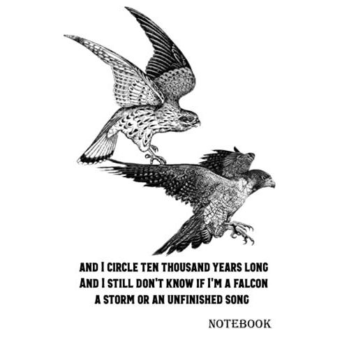 Notebook - If I Am A Falcon 4 Journal: The Animal Journal - 6x9 Inch Daily Planner Journal, To Do List Notebook, Daily Organizer, 114 Pages   de unknown  Format Broch 