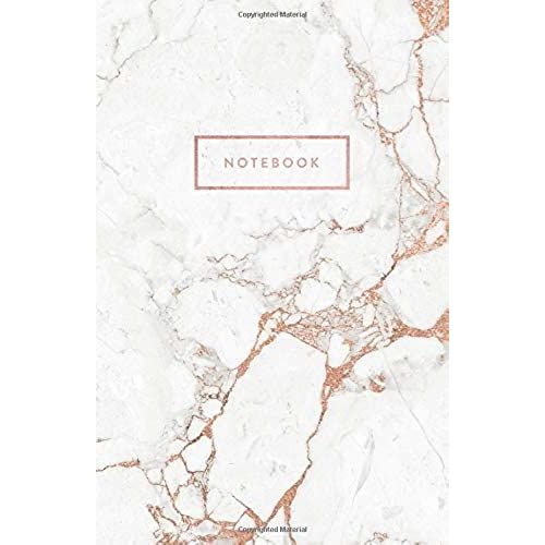 Notebook: Marble And Gold | 5.5 X 8.5 - A5 Size   de Paperlush Press  Format Broch 