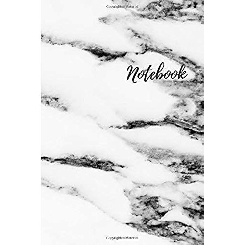 Notebook: Marble Notebook, Notes, Journal,110 Pages (6 X 9)   de Notebooks, Marble  Format Broch 