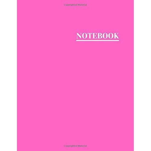 Notebook Pink Cover Sale: Unlined Notebook - 100 Pages - Large (8.5 X 11 Inches) - Very Cheap -Classic Journal Notes Composition Book   de Bremat, Steven  Format Broch 