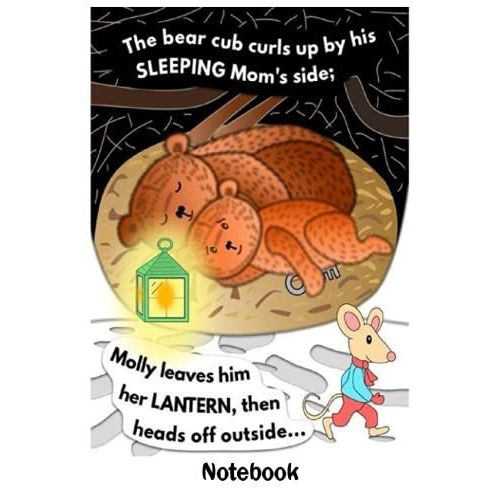 Notebook - The Bear Cub Curls Up By His Sleeping Moms Side: Journal_6in X 9in X 114 Pages White Paper Blank Journal With Black Cover Perfect Size   de RAY, TONY  Format Broch 