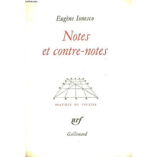 Notes Et Contre-Notes   de Ionesco Eugene 