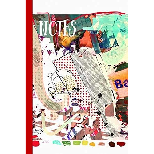 Notes: Modern Art Dot Grid Paper Journal - Dotted Writing And Journaling Composition Book 6x9 Inch - Colorful Graphic Design   de Styles Composition Notebooks  Format Broch 
