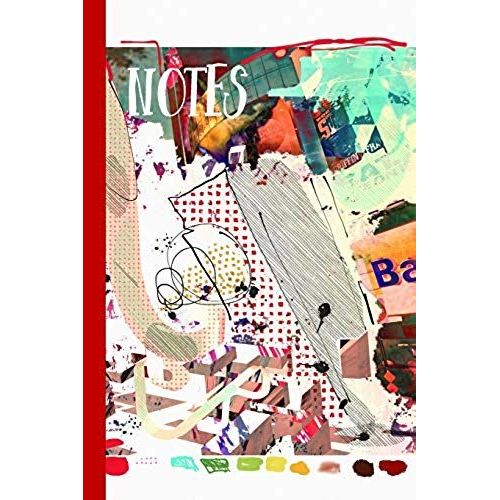 Notes: Modern Art Graph Paper Journal 6x9 - Blank 5x5 Grid Composition Book - Colorful Graphic Design Notebook Diary   de Styles Composition Notebooks  Format Broch 