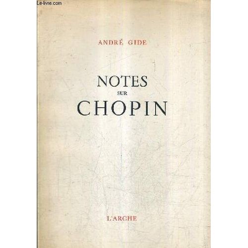 Notes Sur Chopin.   de GIDE ANDRE  Format Broch 