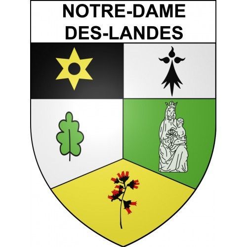 Notre-Dame-Des-Landes 44 Ville Sticker Blason cusson Autocollant Adhsif - 8 Cm