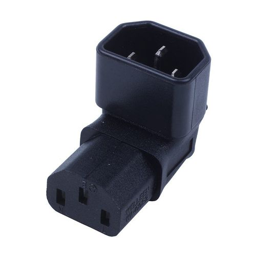 Nouveau  Angle Droit IEC Adaptateur, jusqu' Coude IEC 320 C14  C13 pour LCD/LEC TV Support Mural Noir