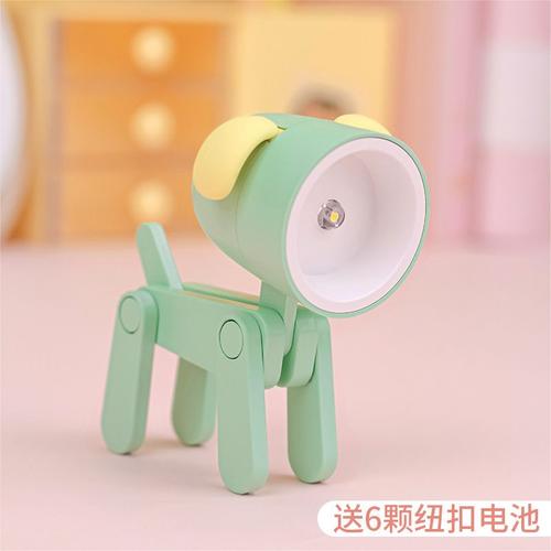 Nouveau Dessin Anime Creatif Led Petite Lampe De Nuit Decoratif Balancier Ins Chien Vert