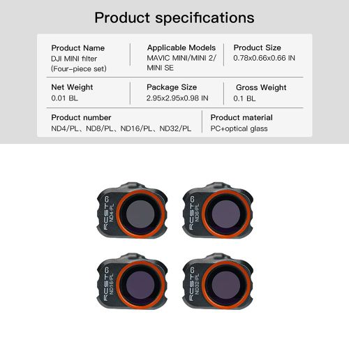 Nouveau Filtre D'Objectif De Camra Dji Mini 2, Pour Drone Dji Mavic Mini 1/2/Se, Ensemble De Filtres Uv Nd Cpl 4/8/16/32 Ndpl, Accessoires