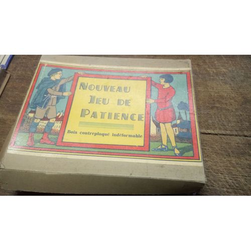 Jeu De Patience 2 Puzzles Anciens Bois Contreplaqu Indformable