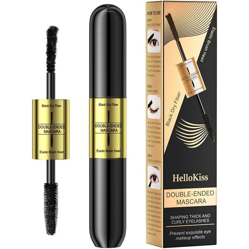 Nouveau Mascara Double 2 En 1, Mascara  Fibres 4d, Mascara Waterproof, Mascara Super Dense, Plus Long, Plus Dense Et Plus Durable