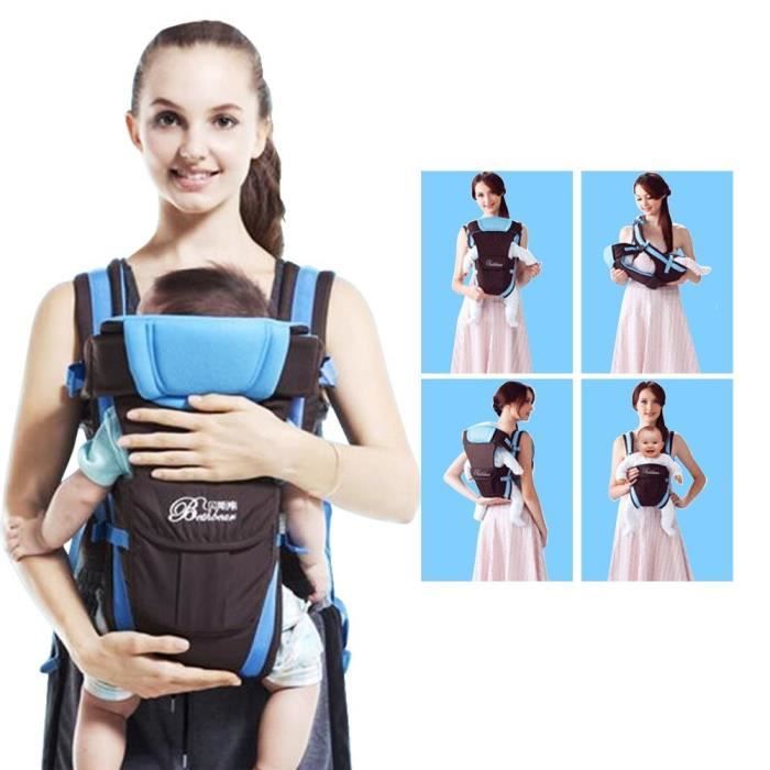 Nouveau Ne Porte Bebe Reglable Sling Wrap Baby Carrier Sac A Dos Pour Bebe 0 2 Ans Bleu Scb39 Rakuten