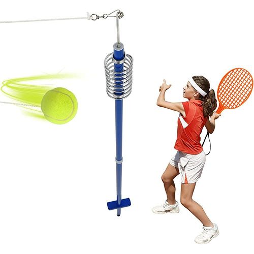 Balle De Tennis BOOSTEADY Lot De 3 Balles De Tennis - Appareil D' Entraînement Portable - Avec Corde - Pour L'extérieur, Le Jardin, Le Parc - Pour Adultes, Adolescents, Débutants - Bleu Jokari Tennis
