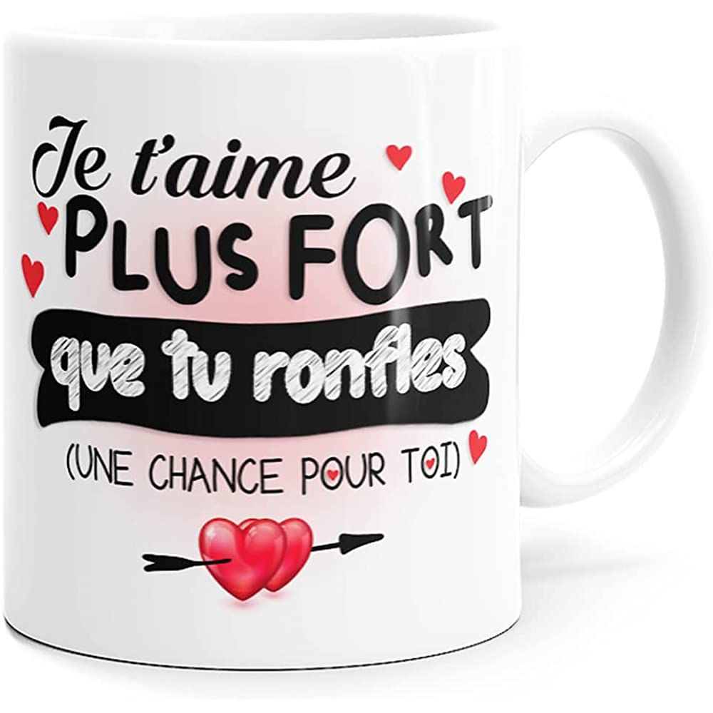 Nouveau non déballéMug Humour Amour Tu Ronfles Tasse Message dr?le Idée