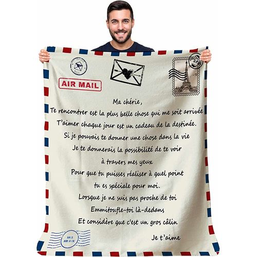 Nouveau non déballéPlaid personnalisé Doux pour Offrir à sa chérie
