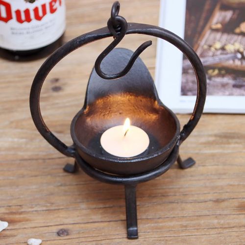Nouveau Trpied Antique En Fer, Support De Lampe Au Beurre En Fonte, Chandelier Rtro De Personnalit, Lampe Suspendue Ancienne