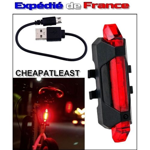 Nouveau Vlo 5 Led Usb Rechargeable Vlo Bicyclette Queue Avertissement Lumire Arrire Scurit
