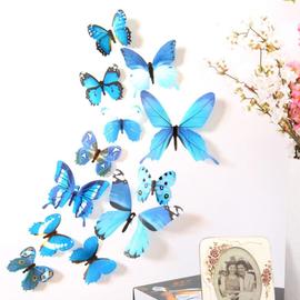 Papillon De 12 Pièces 3D Stickers Arc En Ciel Décoration Butterfly 3d
