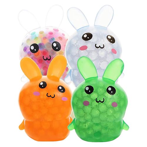 Nouveaux Jouets De Balle De Stress White Soft Easter Bunny Pour Les Enfants Adultes, Gouttes Remplies De Balles De Soulagement Du Stress Pour La Relaxation