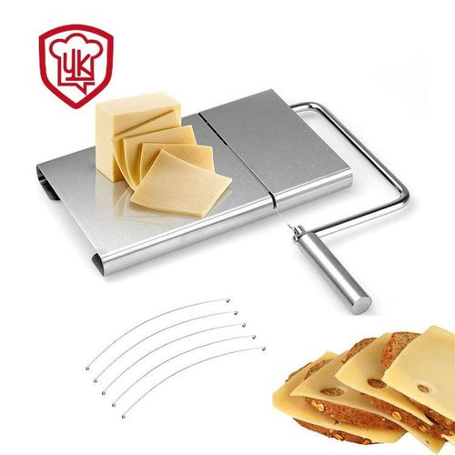Nouvel Outil De Cuisine Multifonctionnel De Trancheuse De Jambon De Fromage De Trancheuse De Fromage D'acier Inoxydable, Emballage De Bote De Couleur De Trancheuse De Fromage