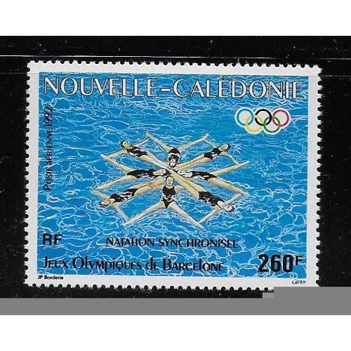 Nouvelle-Caledonie Poste Aerienne 1992 : Jeux Olympiques D't  Barcelone (Espagne) : Natation Synchronise En quipe : Grand Timbre  260 F. Neuf **