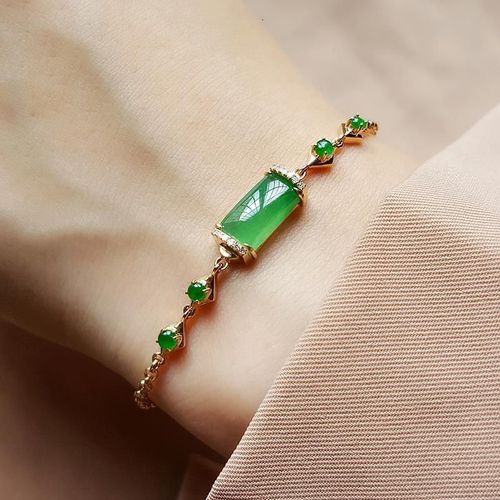 Nouvelle Colonne De Jade Vert Soleil Incruste En Argent, Original, Avec Bracelet Rond Oeuf Vert Complet, Breloque lgante, Rtro Cratif, Bijoutier En Argent