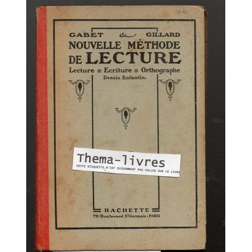 Nouvelle Methode De Lecture (1e Et 2e Livrets En Un Seul Volume, 96p)   de gabet et gillard  Format Cartonn 