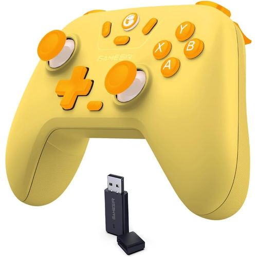 Nova Lite Wireless Controller - 2.4g & Bluetooth Gamepad For Windows Pc, Iphone, Android, Switch & Steam Deck - Hall Effect Triggers, Turbo Function, Rumble Vibration (Golden Yellow)