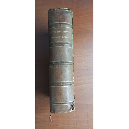 Novum Testamentum Graece Et Latine. Textus Latinus Ex Vulgata Versione Sixti V.P.M. Jussu Recognita Et Clementis Viii.P.M. Auctoritate Edita Repetitus. Editio Stereotypa. 1854.   